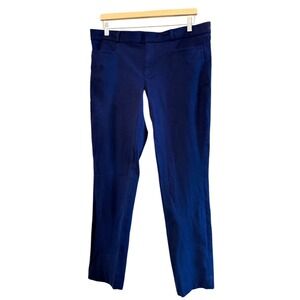 Wms Navy Blue Banana Republic Sloan 12L (Tall) Pants Business Casual Office Work